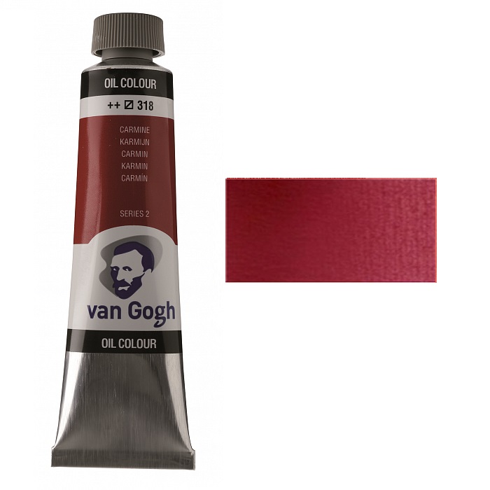 Oil paint VAN GOGH, (318) Carmine, 40 ml, Royal Talens (1/3)