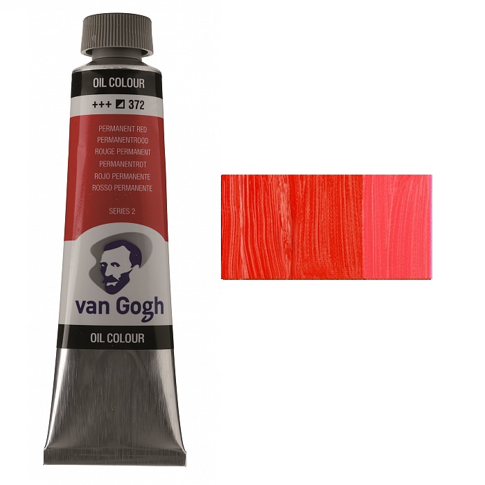 Oil paint VAN GOGH, (372) Perm. red, 40 ml, Royal Talens (1/3)