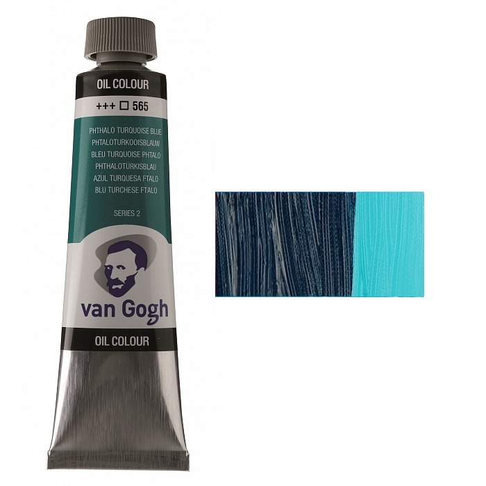 Oil paint VAN GOGH, (565) Turquoise blue FC, 40 ml, Royal Talens (1/3)