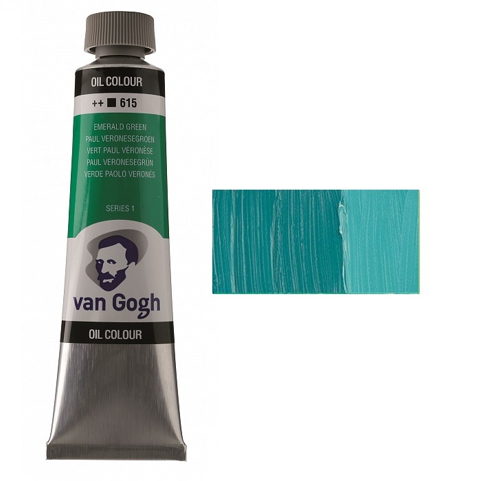 Oil paint VAN GOGH, (615) Emerald, 40 ml, Royal Talens (1/3)