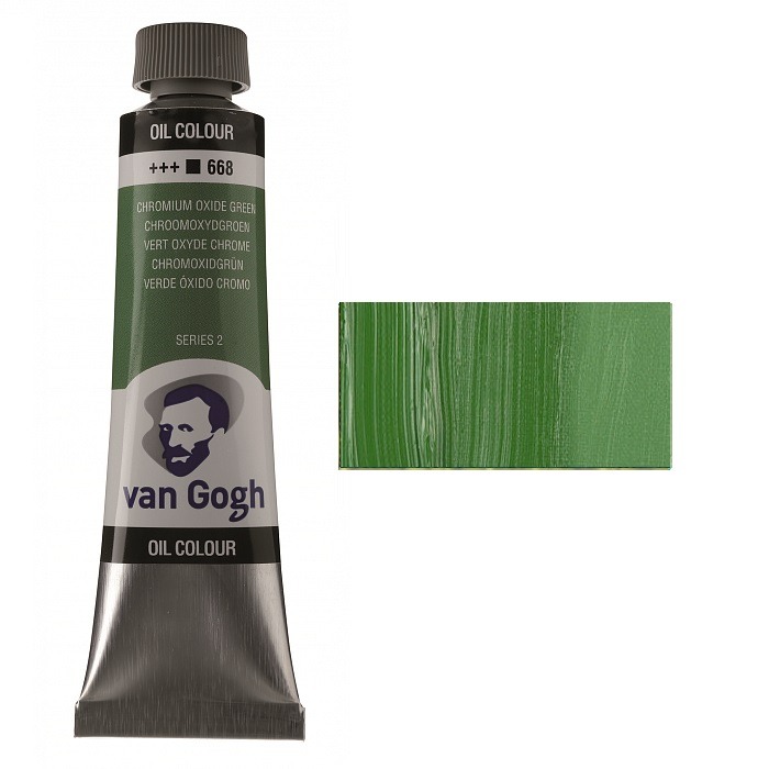 Oil paint VAN GOGH, (668) Chrome oxide green, 40 ml, Royal Talens (1/3)