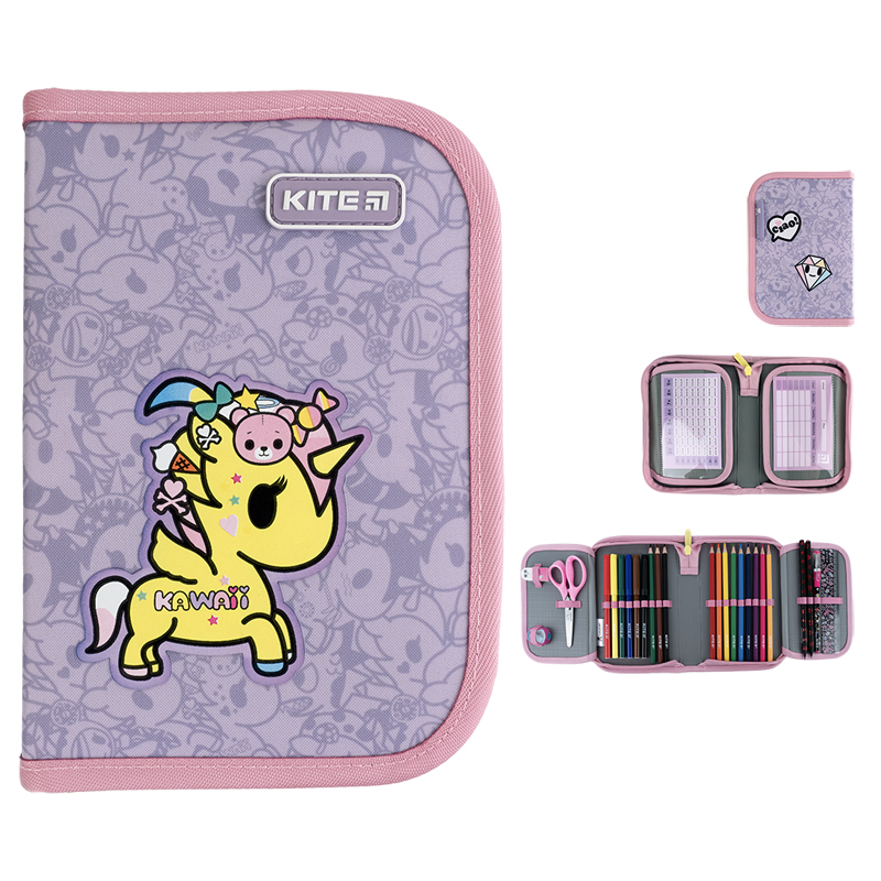 Pencil case "Kite" /TK24-622H/ 1 compartment, 2 compartments, with filling 622H Tokidoki (67034) (1/42)