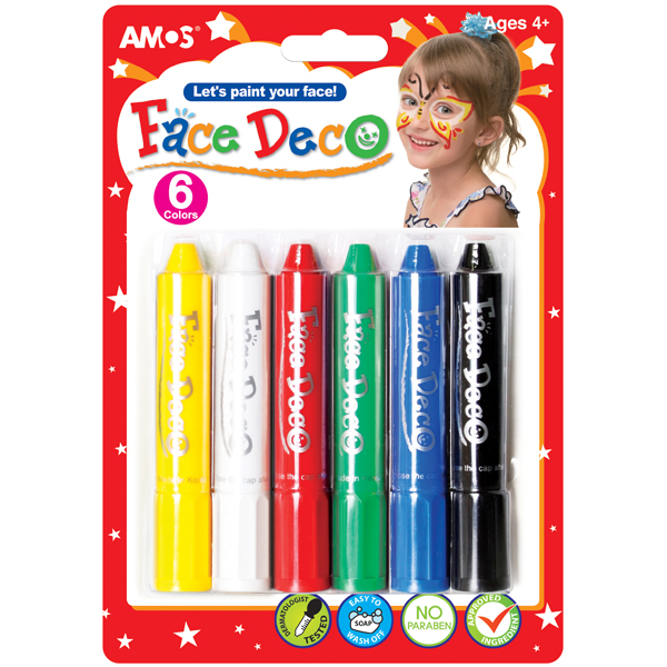 Paints aqua grim 6 col. "Amos" /FD5B6/ "Face deco" in pencils (1/12)