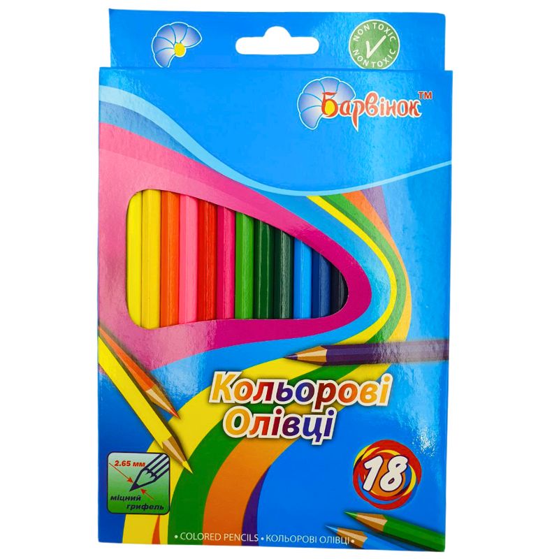 Colored pencils "Pervinok" 18 pcs. /5-203/7/ (1/8/160)