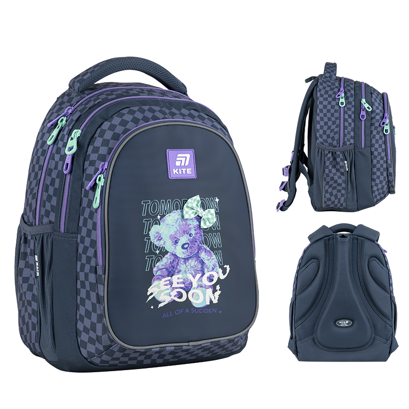 Backpack "Kite" /K25-8001M-3/ Education Teens 8001M-3 (1/10)