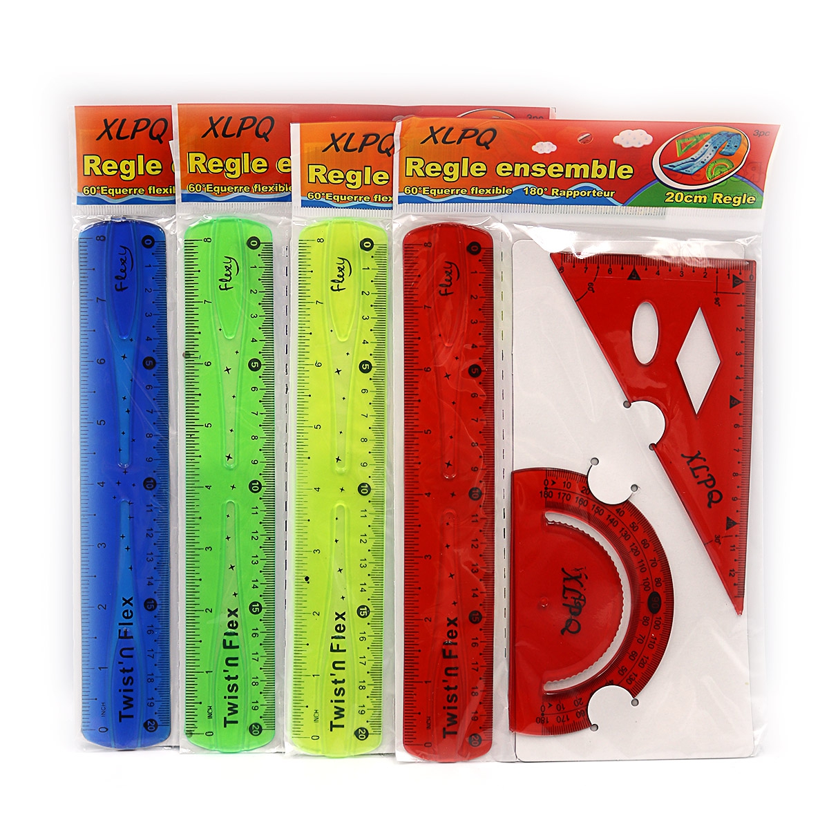 Set of silicone rulers "JO" /DSCN1619/ lin20; trick; tran; mix (24)
