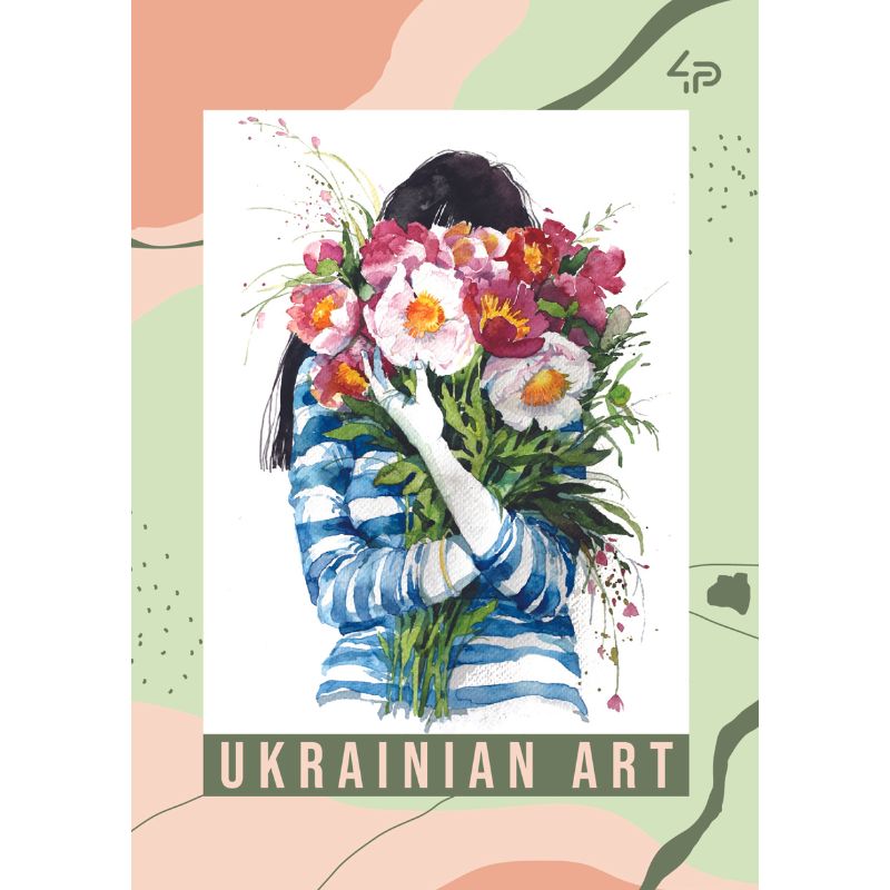 Блокнот A6/40арк "4PROFI" /905867/ # "Flower girls" peony, мат.лам, виб. УФ-лак