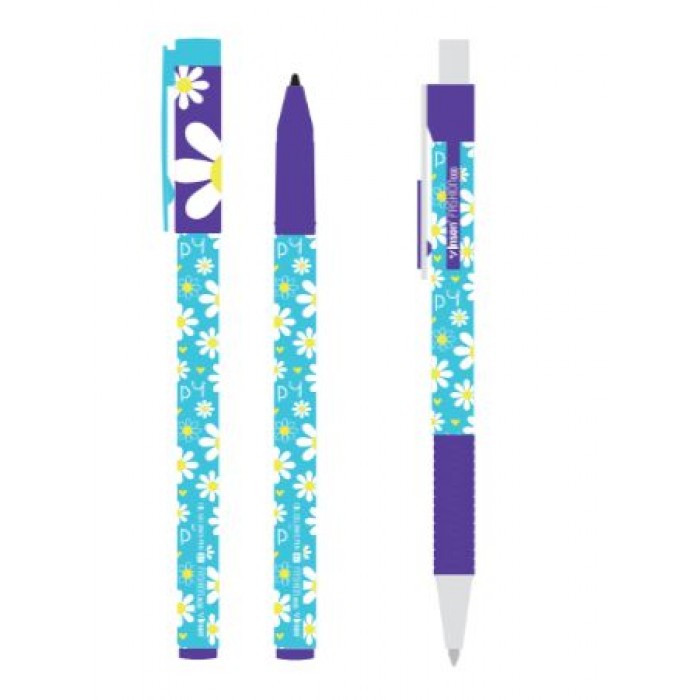 Automatic ballpoint pen.  "Vinson" /206/ "Daisies", blue (24)