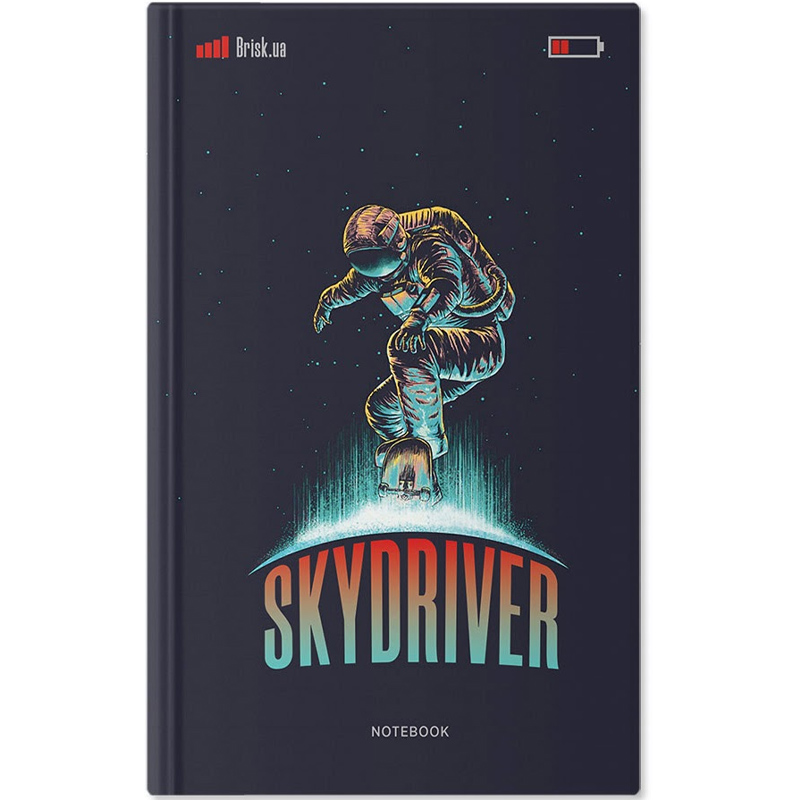 Notebook BV-1 А5/88, ## № 0001-1 "Star Skater" TV. incl., Soft-touch, full. number bl-70g/m (22)
