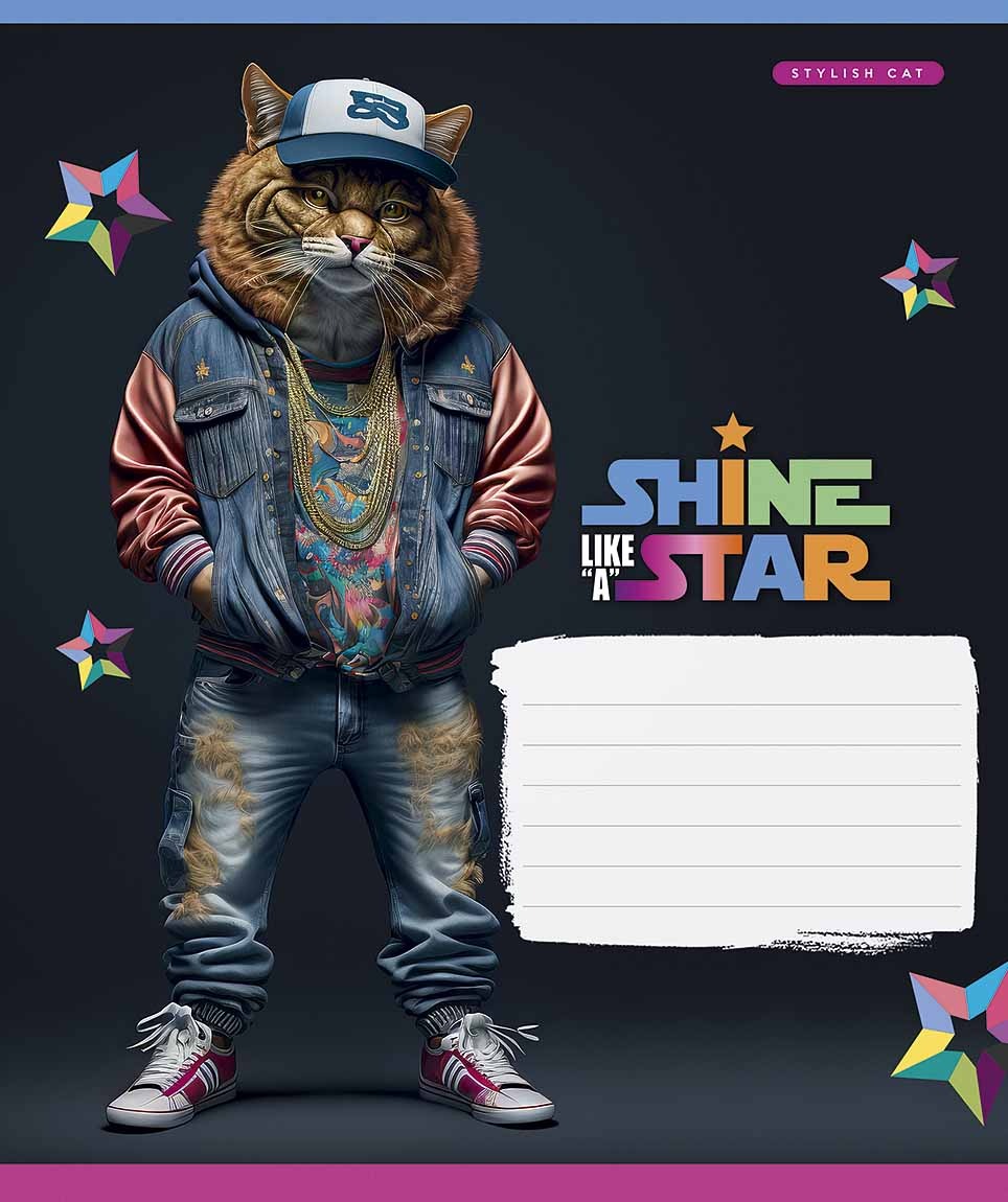 Student's notebook "Skolyarik" 18 sheet # /3276K/ "Dance star" select.UV varnish (boy) (25/250)