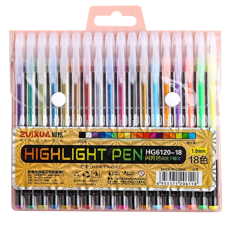 Set of gel pens "WB" /HG6120-18/ 18 colors (1/20)
