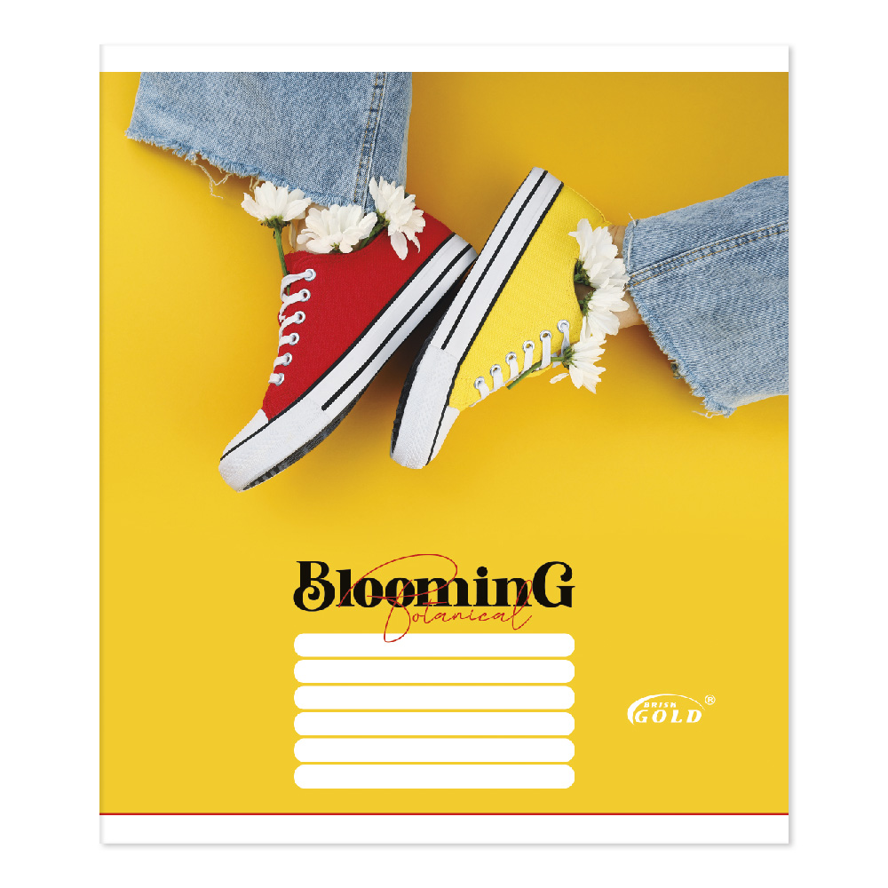 Student's notebook "Gold Brisk" 36 sheets # /TV-56/ #3531 "Botanika", 60g/m2, UV varnish (20/240)