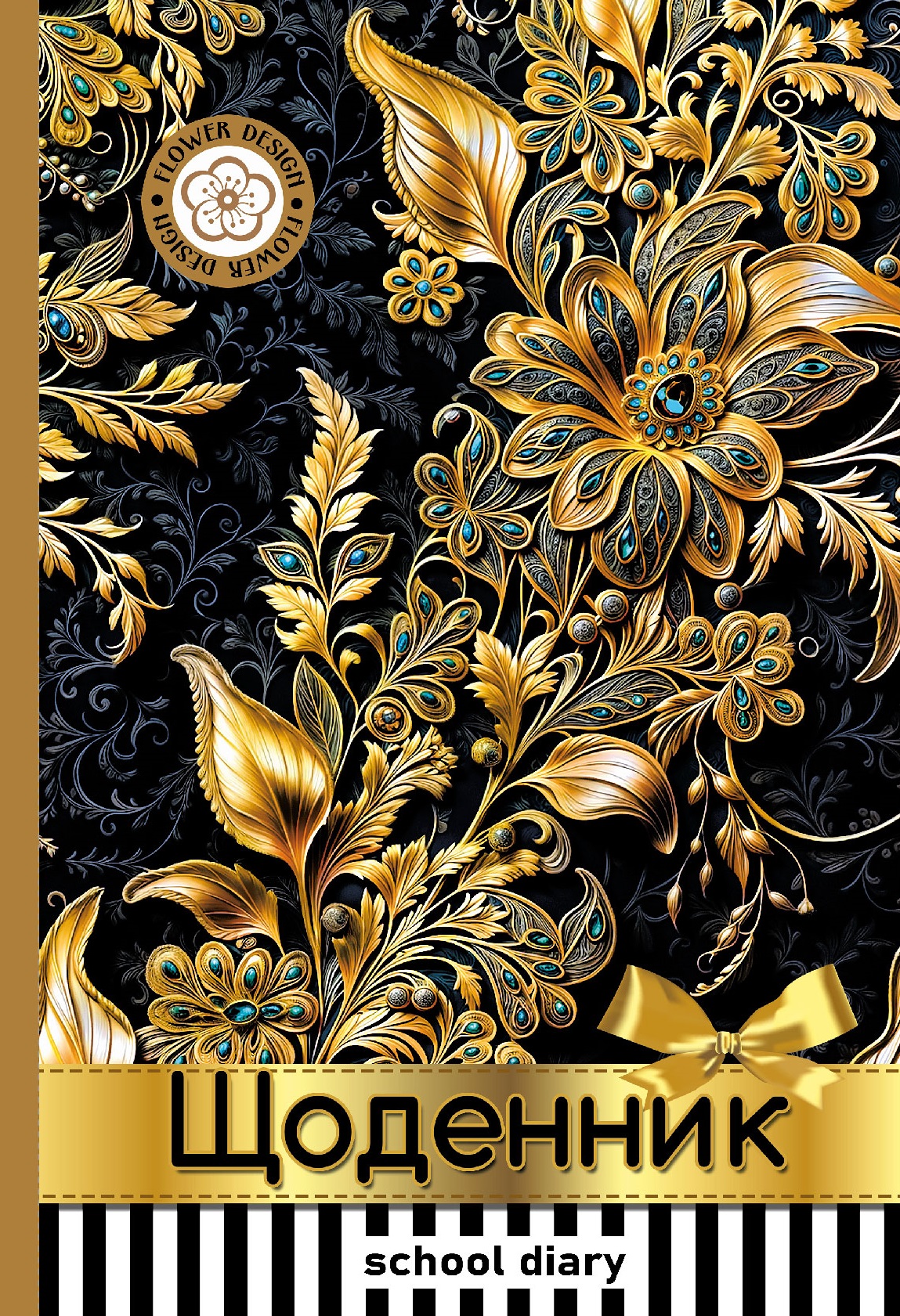 School diary 165*240/40 sheets. 2024 "Mandarin" /24037/ 7BC, TV cover, mat.lam., glitter, 55g/m2 (1/10)