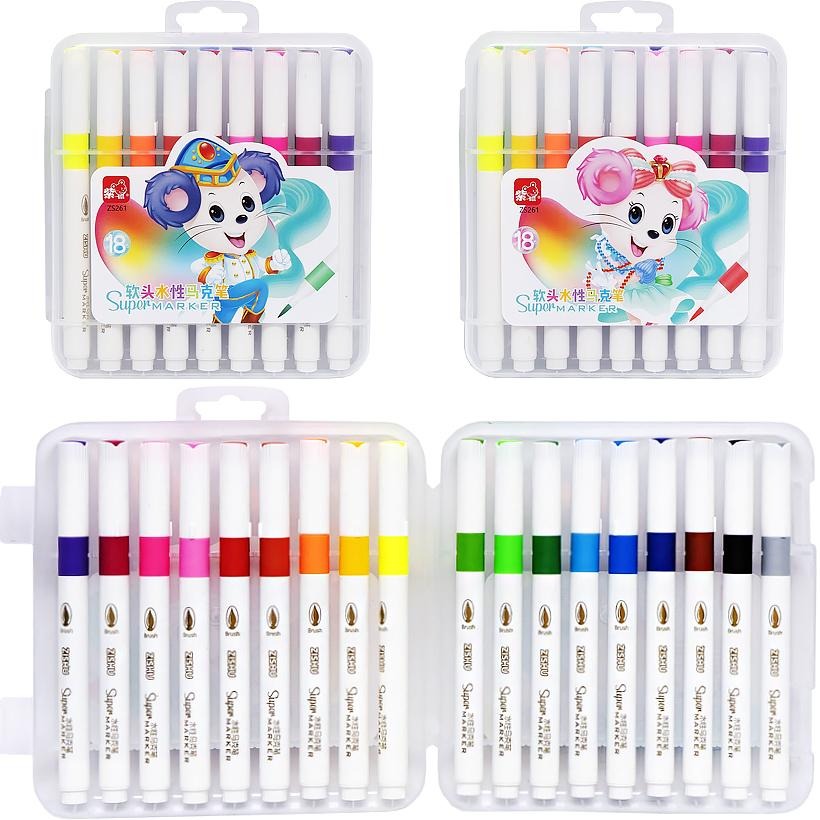 Markers "JO" /261-18/ "Mouse" 18 col. plastic box (1/18/72)