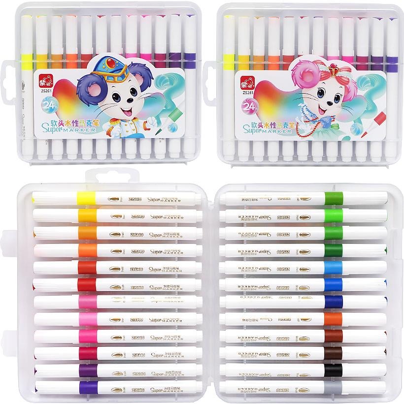 Markers "JO" /261-24/ "Mouse" 24 col. plastic box (1/14/56)