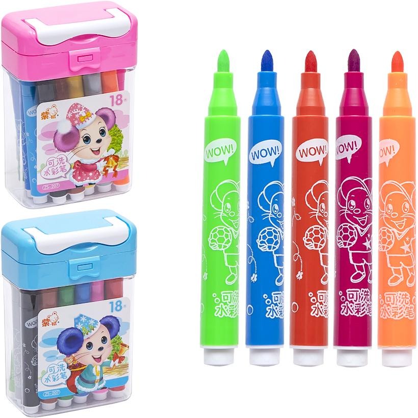 Markers "JO" /ZS-207-18/ "Mouse" 18 col. plastic box (1/16/96)