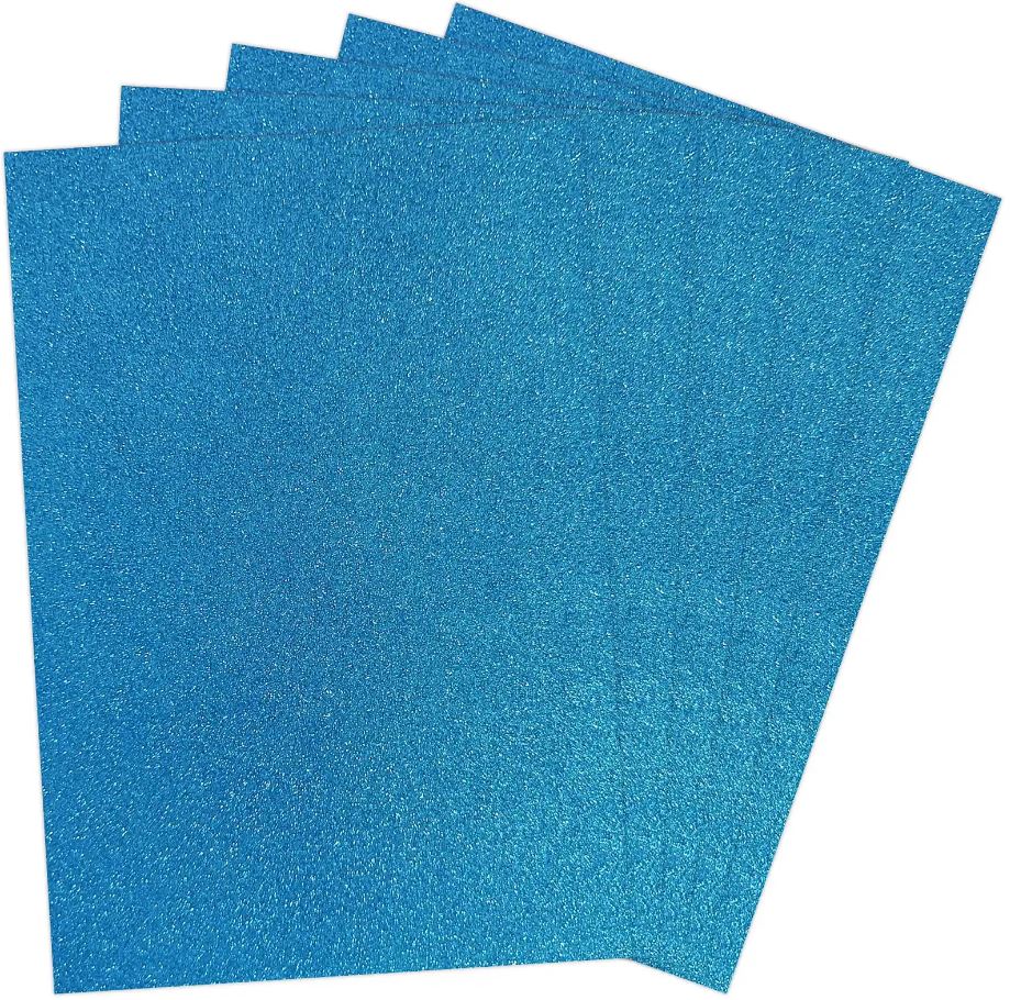 Flexica (foamiran) "Art studio of Happines" /GL-EVA-1,3-010/ Glitter, 1.3 mm blue (5 sheets in a pack) (1/200)