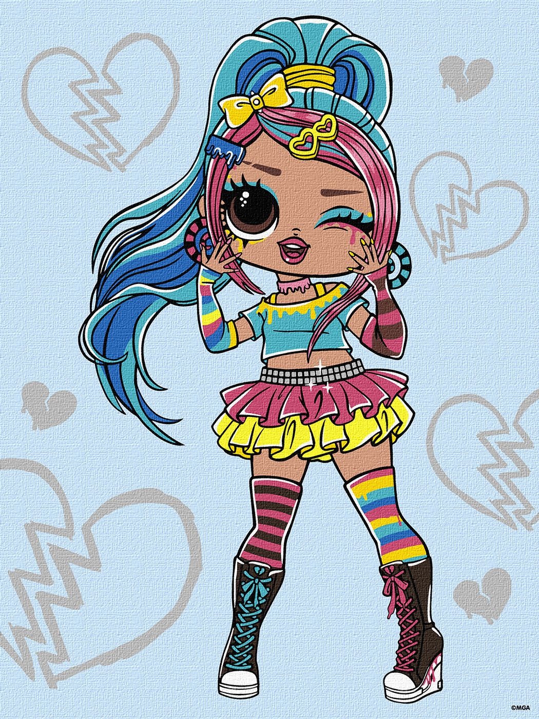 Картина за номерами "Ідейка" /KHO6278/ "LOL Surprise! Tweens Emma Emo" 30*40 см