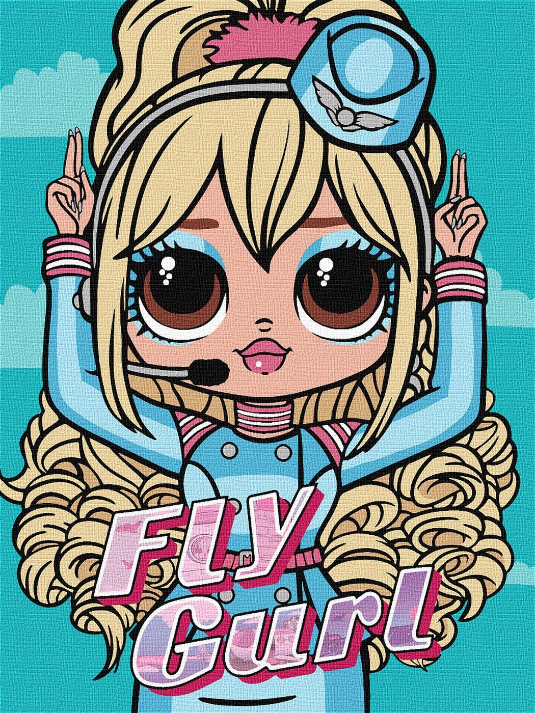 Картина за номерами "Ідейка" /KHO6275/ "LOL Surprise! O.M.G. Fly Gurl" 30*40 см