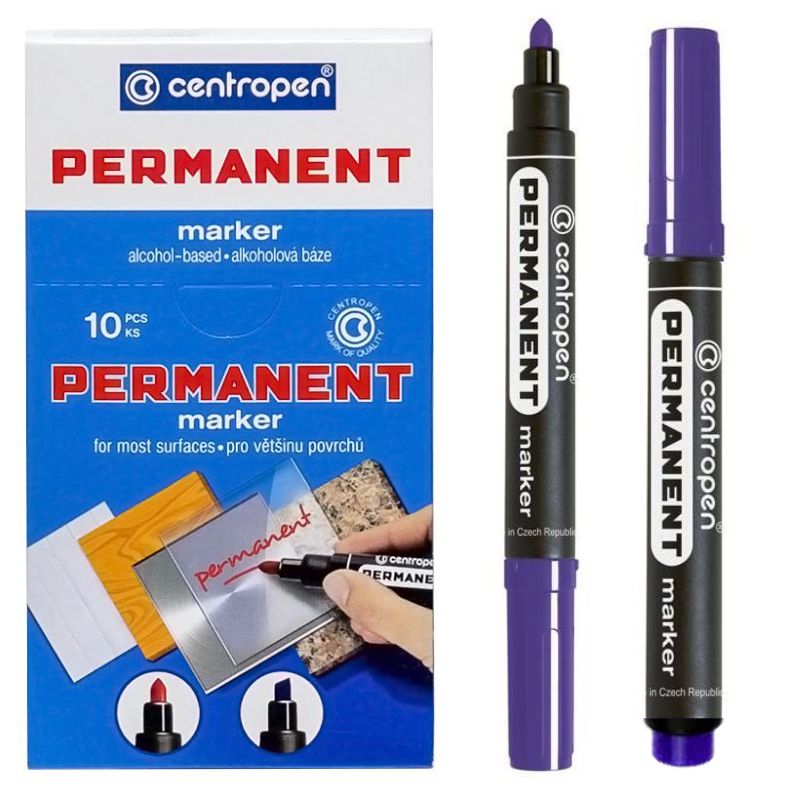 Marker "Centropen" /8566/08/ permanent ROUND, purple (10/200)