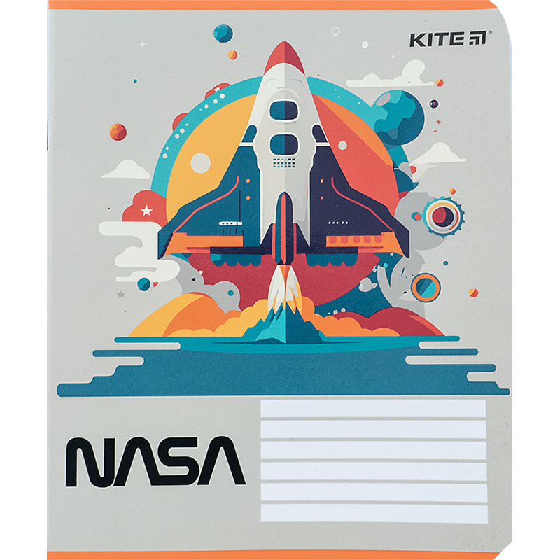 Student's notebook "Kite" 12 sheets # /NS24-232/ "NASA" Hebrew varnish + UV varnish (25/600)