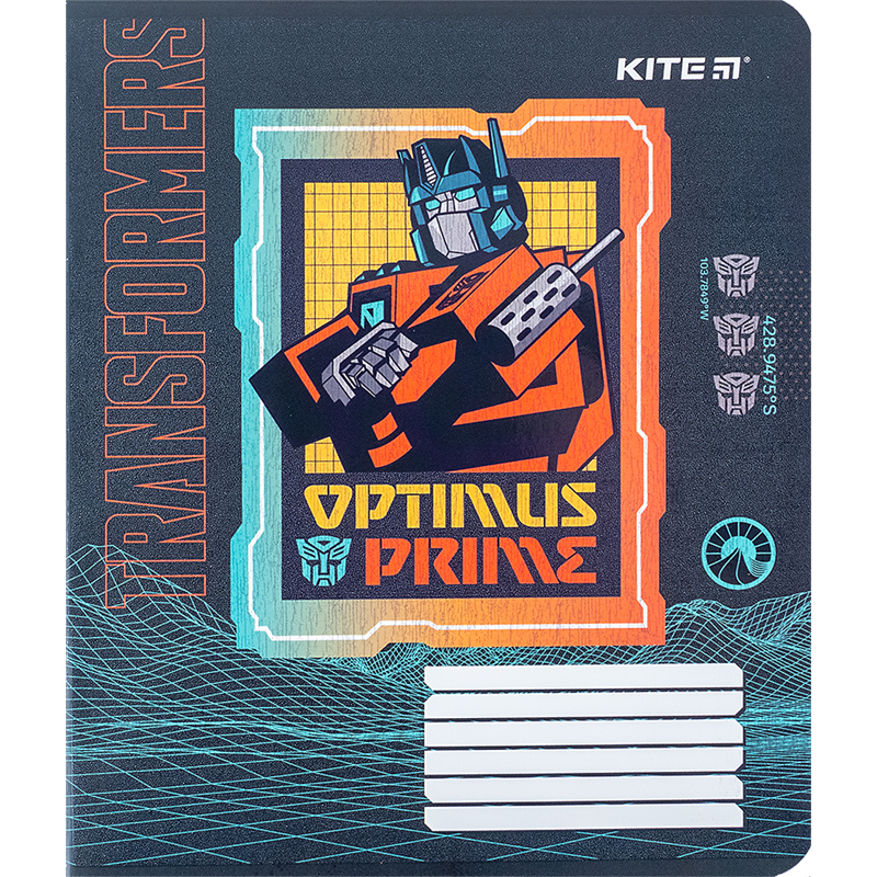 Student's notebook "Kite" 18 sheets # /TF24-236/ "Transformers" Hebrew varnish + UV varnish (20/400)