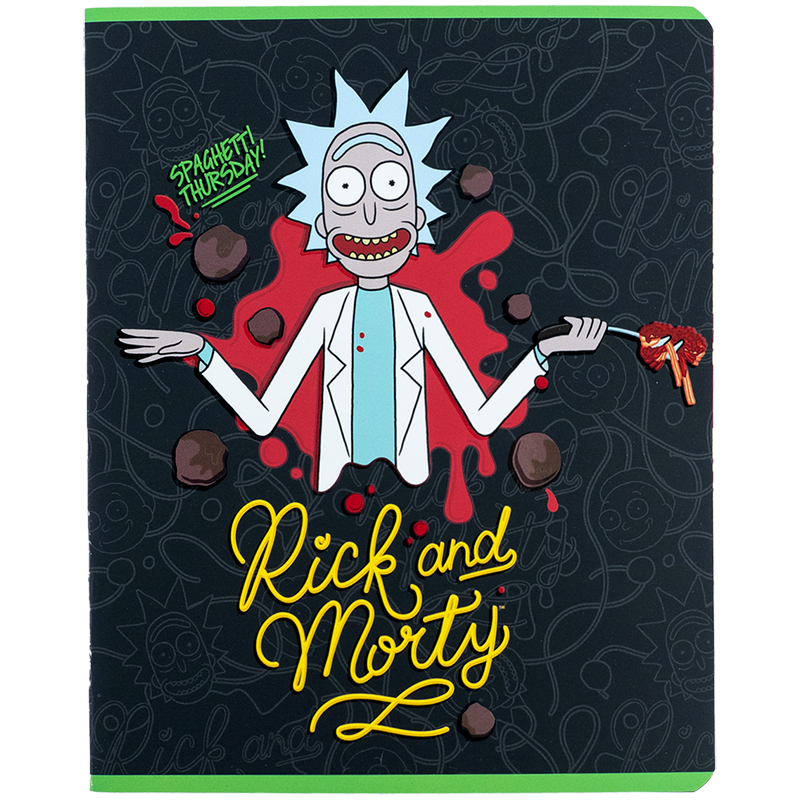 Student's notebook "Kite" 24 sheets == /RM24-239/ "Rick & Morty" soft touch + UV varnish (20/320)