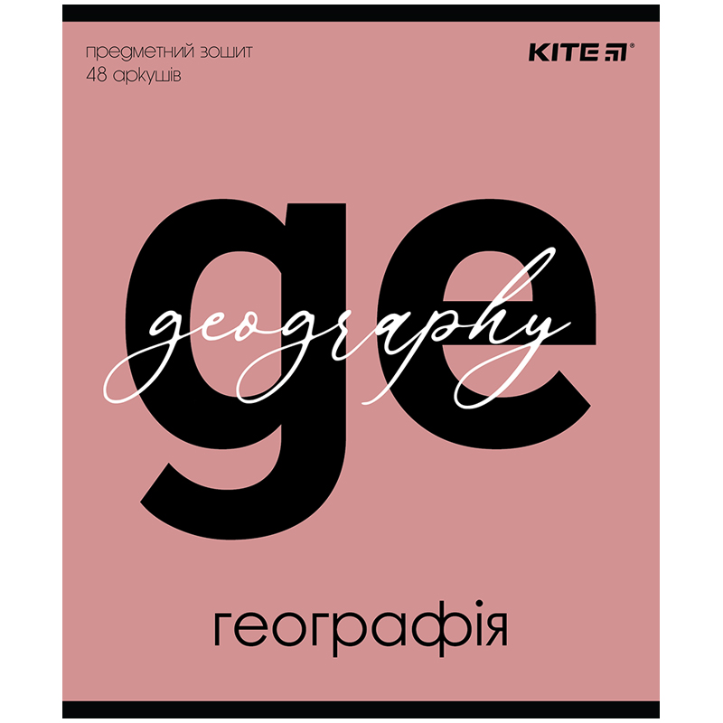 Student's notebook "Kite" 48 sheets # /K24-240-5/ ITEM soft t.UV varnish, Letters geography (8/192)