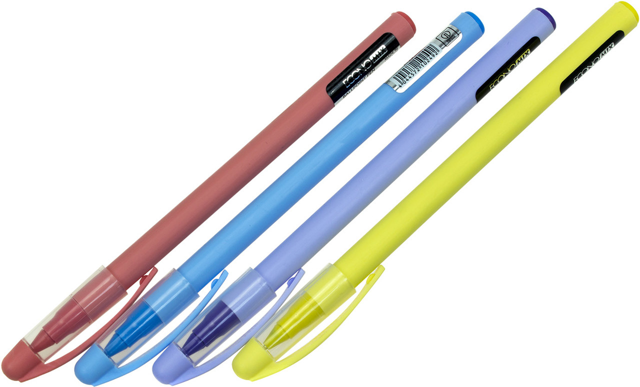 Oil pen "ECONOMIX" /E10249/ "KISS" 0.7mm, writes in blue, assorted case (50/1000)