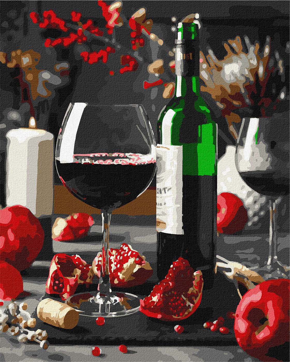 Painting by numbers "Ideyka" /KHO5671/ "Pomegranate pleasure" 40*50 cm