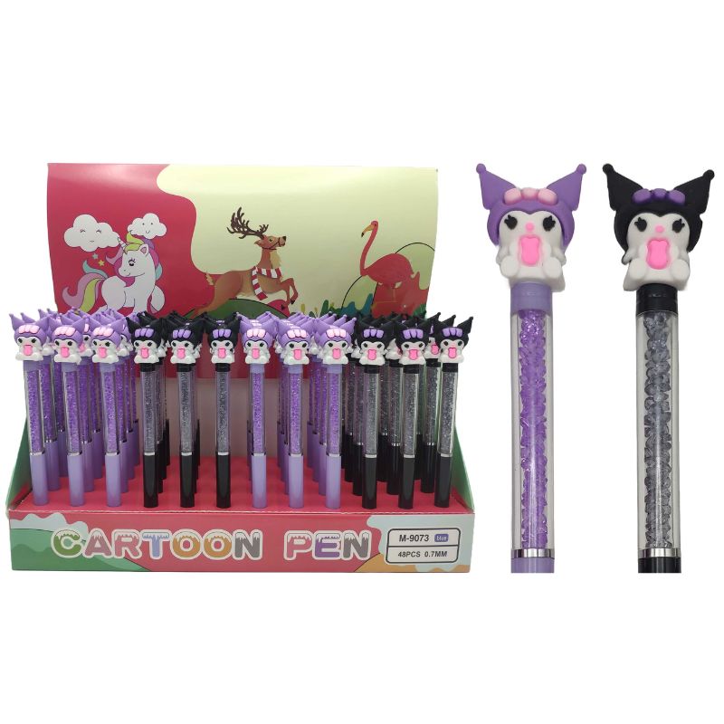 Ballpoint pen /9073-94/ "Kuromi bunny - rhinestones" (48)
