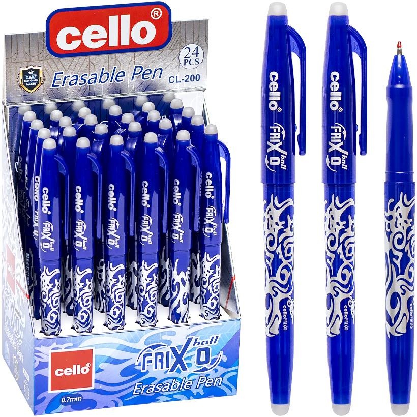 Ballpoint pen "Write-erase" CELLO /CL-200-24/Х-200-24/ "FriXo" 0.7mm, blue (24/864/1728)