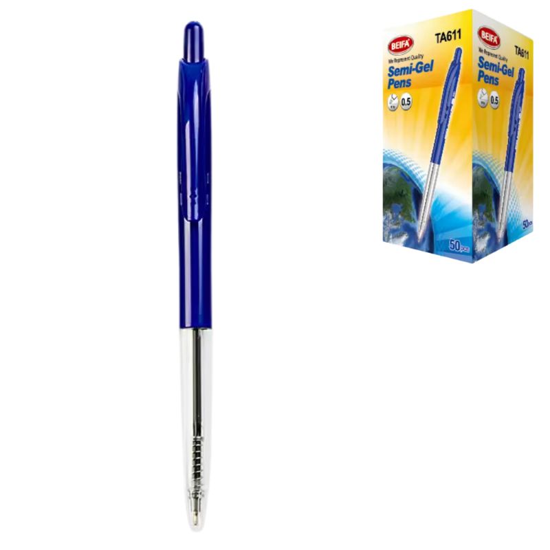 Pen oil machine "BEIFA" /TA611/ 0.5 mm, blue (50/1600)