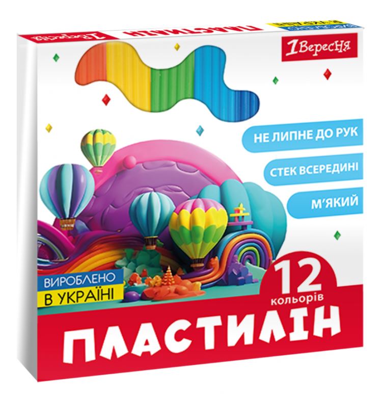 Пластилін 12 кол. 240г "1В" /540671/ "Classic" (1/20)