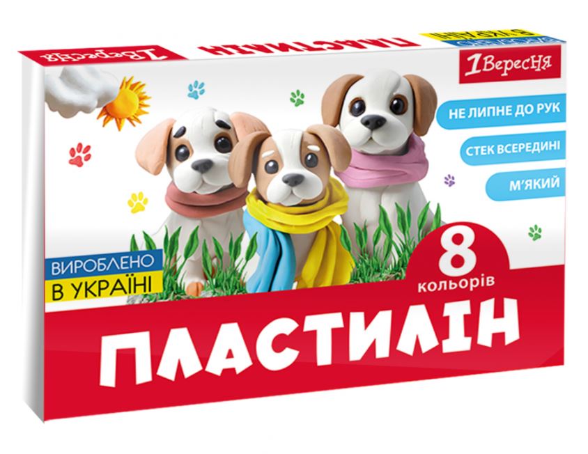 Пластилін 8 кол. 160г "1В" /540659/ "Classic" (1/30)