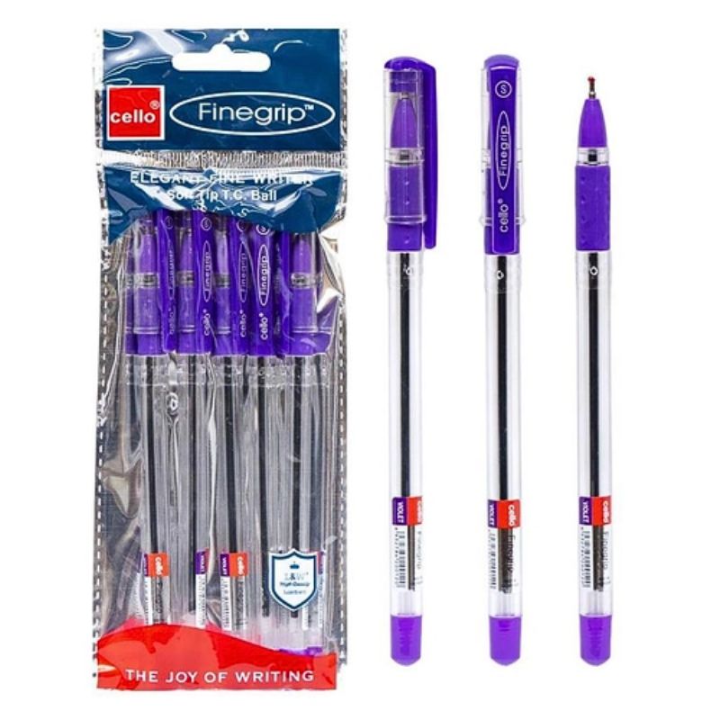 Ballpoint/oil pen CELLO "Finegrip" 0.7mm PURPLE Original (5/250/3000)