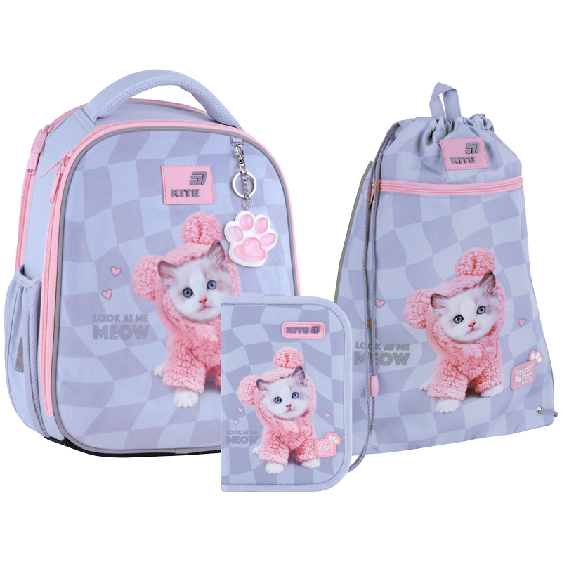"Kite" set /SET_SP26-555S/ backpack + pencil case + shoe bag 555 Studio Pets (1/4)