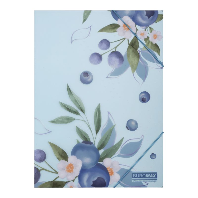 Folder on rubber bands A4 "BuroMAX" /BM.3908-17/ matte. plastic, ARABESKI, sea wave (1/12/180)
