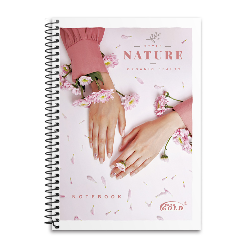 Notebook "Gold Brisk" A6/80 sheets. /СБВ-14/ #6770 side spiral (16/192)