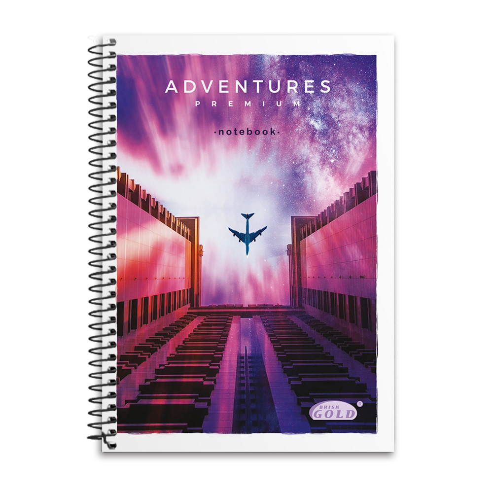 Notebook "Gold Brisk" A6/80 sheets. /СБВ-15/ #6773 upper spiral (14/224)