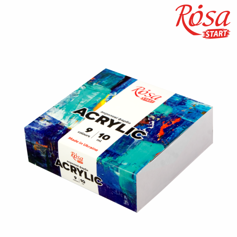 Set of acrylic paints "ROSA START" /322111002/_992/ 9 pcs*10 ml "COLOR" (1/16)