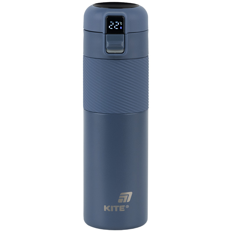 Thermos "Kite" /K25-1227-2/ with temperature sensor 450 ml, blue