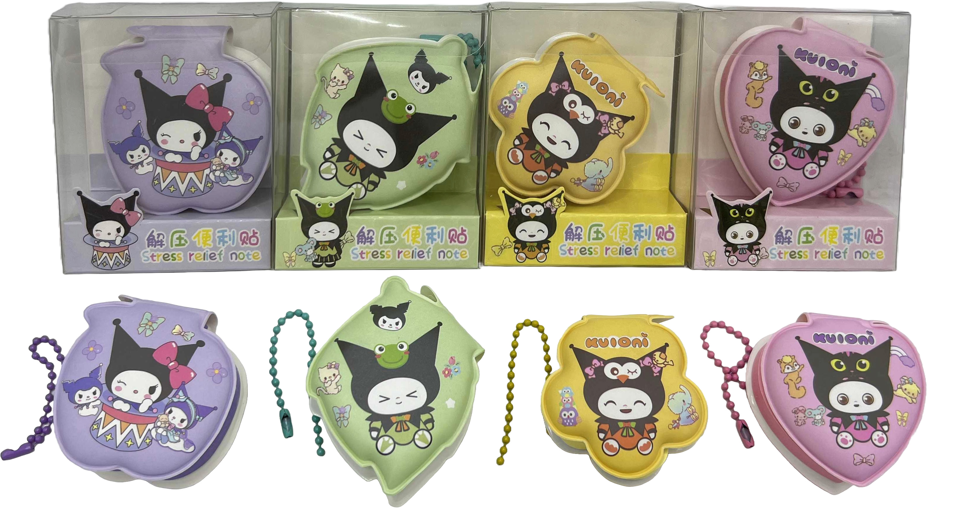 Paper for notes /7001-5/ "Kuromi Kuromi" 5 cm, 70 PVC sheets, mix (1/36)