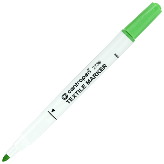 Textile marker "Centropen" /2739/15/ yellow-green (10)