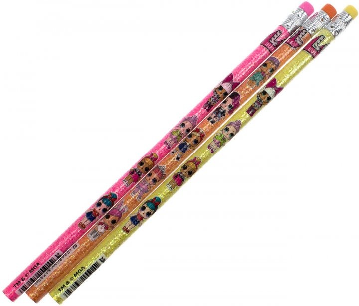 Pencil pr."Yes"/280543/ "LOL Sweety" Glitter.HB made of rubber. 36 pieces/tube (sharpened) (36/288/1728)