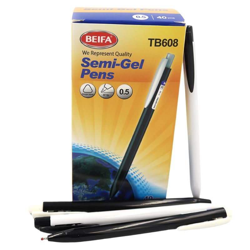 Automatic oil pen "BEIFA" /TB608/ 0.5 mm, blue (40/1920)