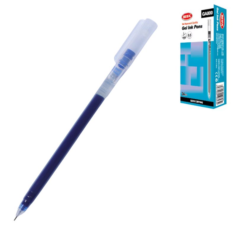 Gel pen "BEIFA" /GA800/ 0.38mm, blue (24/1728)