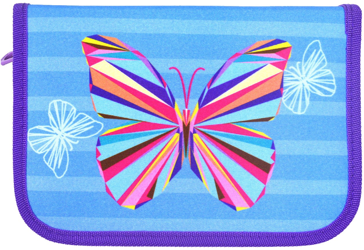 Пенал "TIGER" /PR18-B02E/ 1 відд., 2 відв., б/н., PrimE/ Col, Kaleidoscope/  (girls) (1/24)