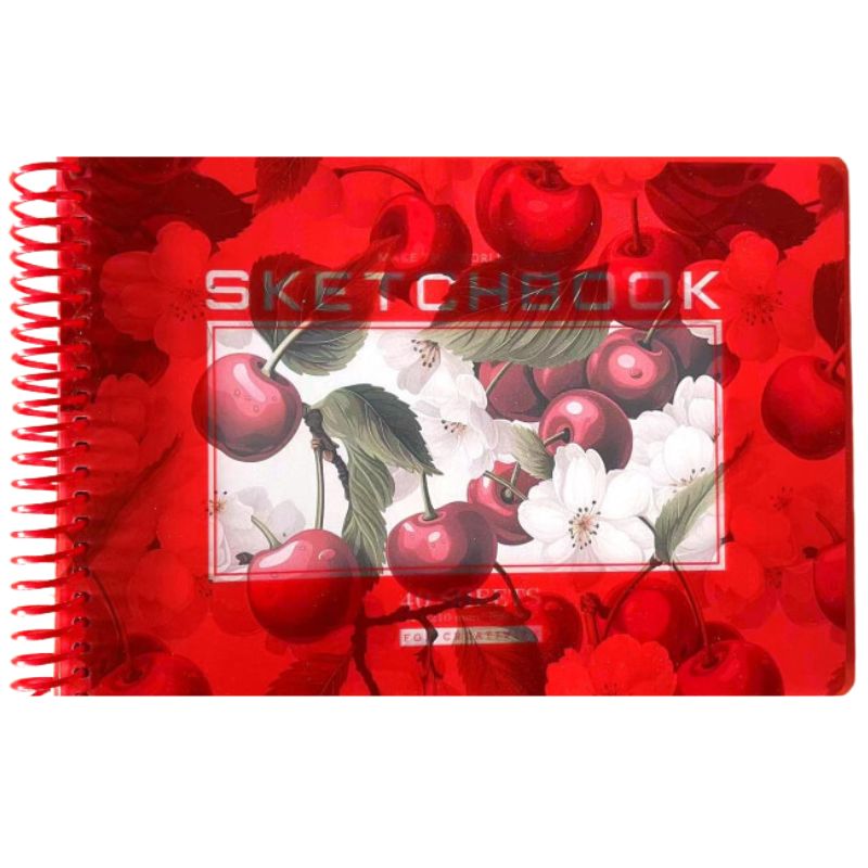 Sketchbook A5/40 "Bourgeois" /N9669/ CLEAN sheets, plastic cover, on a spiral, 100g/m2 (1/80)