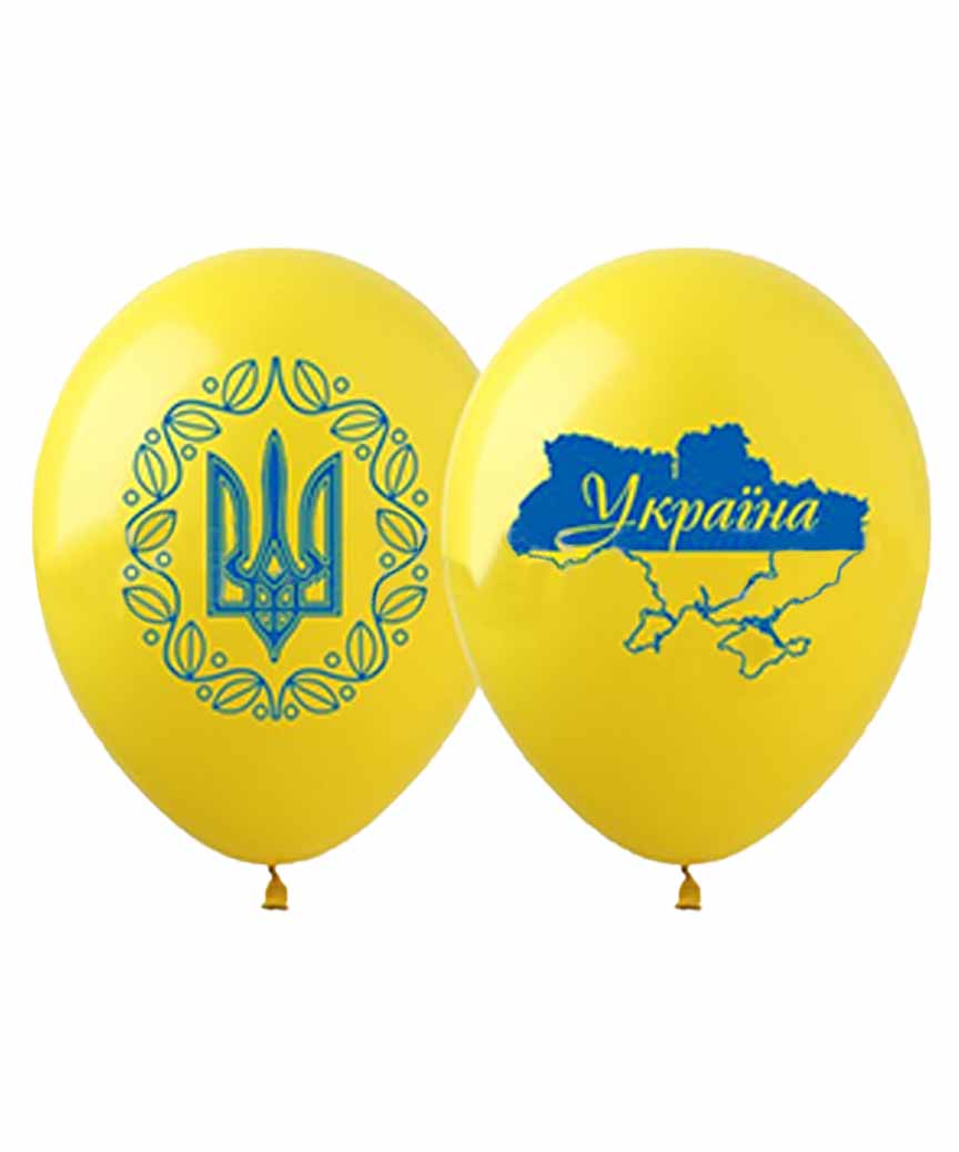 Balloons "Pelican" /828942/ 12' (30 cm) I LOVE UKRAINE, 10 pcs/pack (1/10)